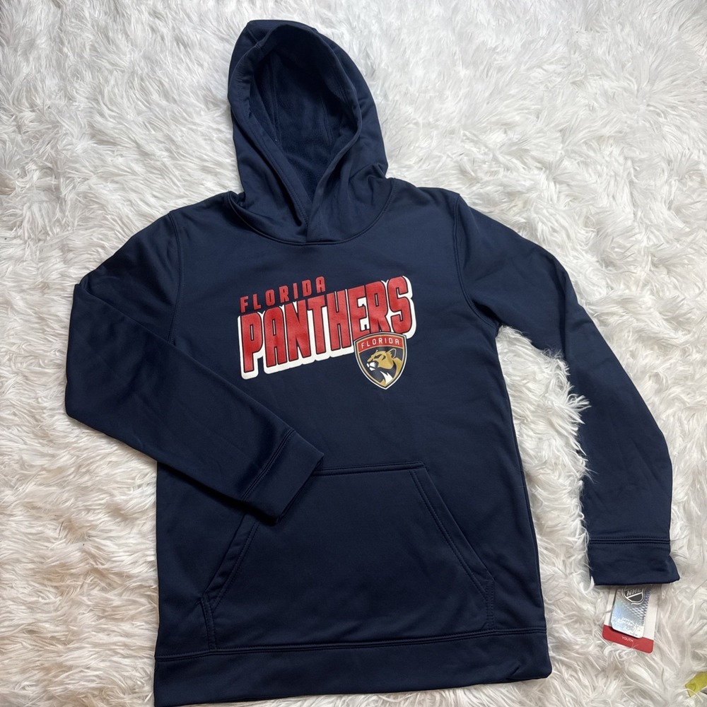 NWT Florida‎ Panthers NHL Hockey Sweatshirt  Hoodie Youth Kids Size Large New!